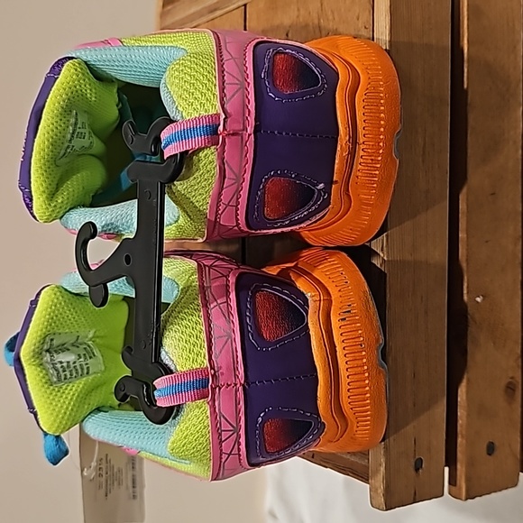 B Danskin Now womens 5 Neon Fashion Sneakers Shoes Pink Purple 80s 90s Vibe NWT - Picture 4 of 11